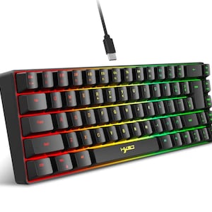 RGB Streamer Mini Gaming Keyboard 19-Key Conflict-Free Membrane Keyboard but Mechanical Feel for Game/Office