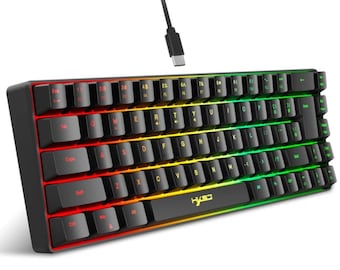 RGB Gaming Keyboard - 68 Key Mini Mechanical Feel Keyboard