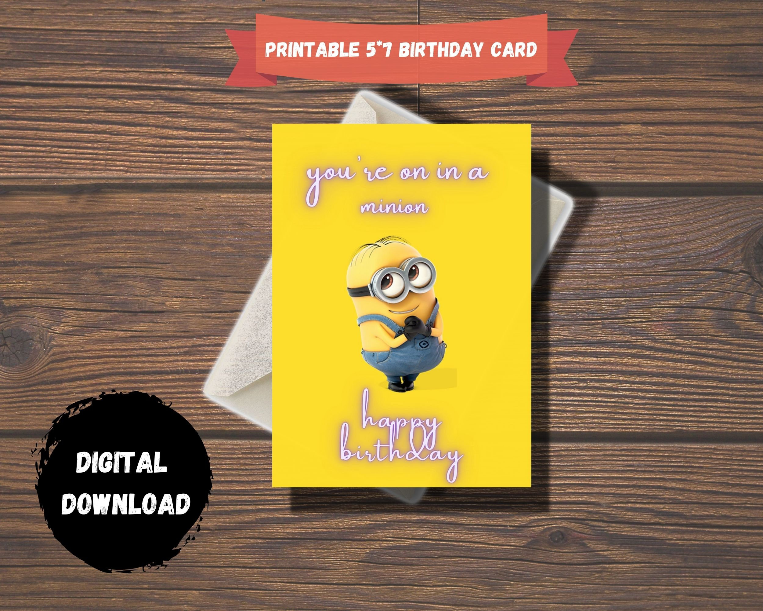 Minion Birthday Card Printable