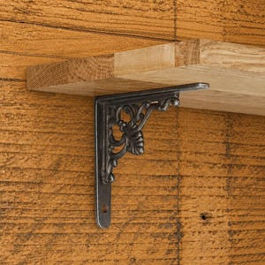 French Cast Iron Shelf Bracket – the Versailles 130x110mm, Ornate Wall Support, Vintage French Country Decor