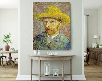 Vincent Van Gogh Self Portrait Painting Canvas Wall Art Office - Etsy