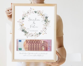 Hochzeitsgeschenk Eure erste Million, personalisiert, Digitaler Download, Geldgeschenk zur Hochzeit, Geschenk für Brautpaar, Geld schenken