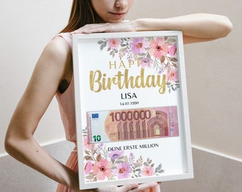 Geldgeschenk Geburtstag personalisiert Geld I Geburtstagsgeschenk erste Million  I Digitaler Download I Happy Birthday I Geschenk I Geld