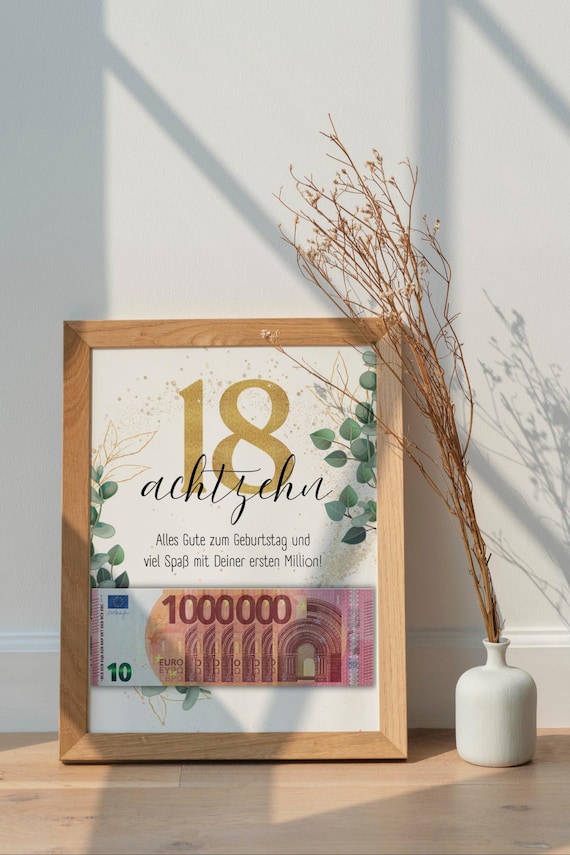 Regali in legno per il 18° compleanno, denaro incartato o buoni Regali in legno Regalo fai da te Anniversario, Regali in denaro divertenti per uomini e donne