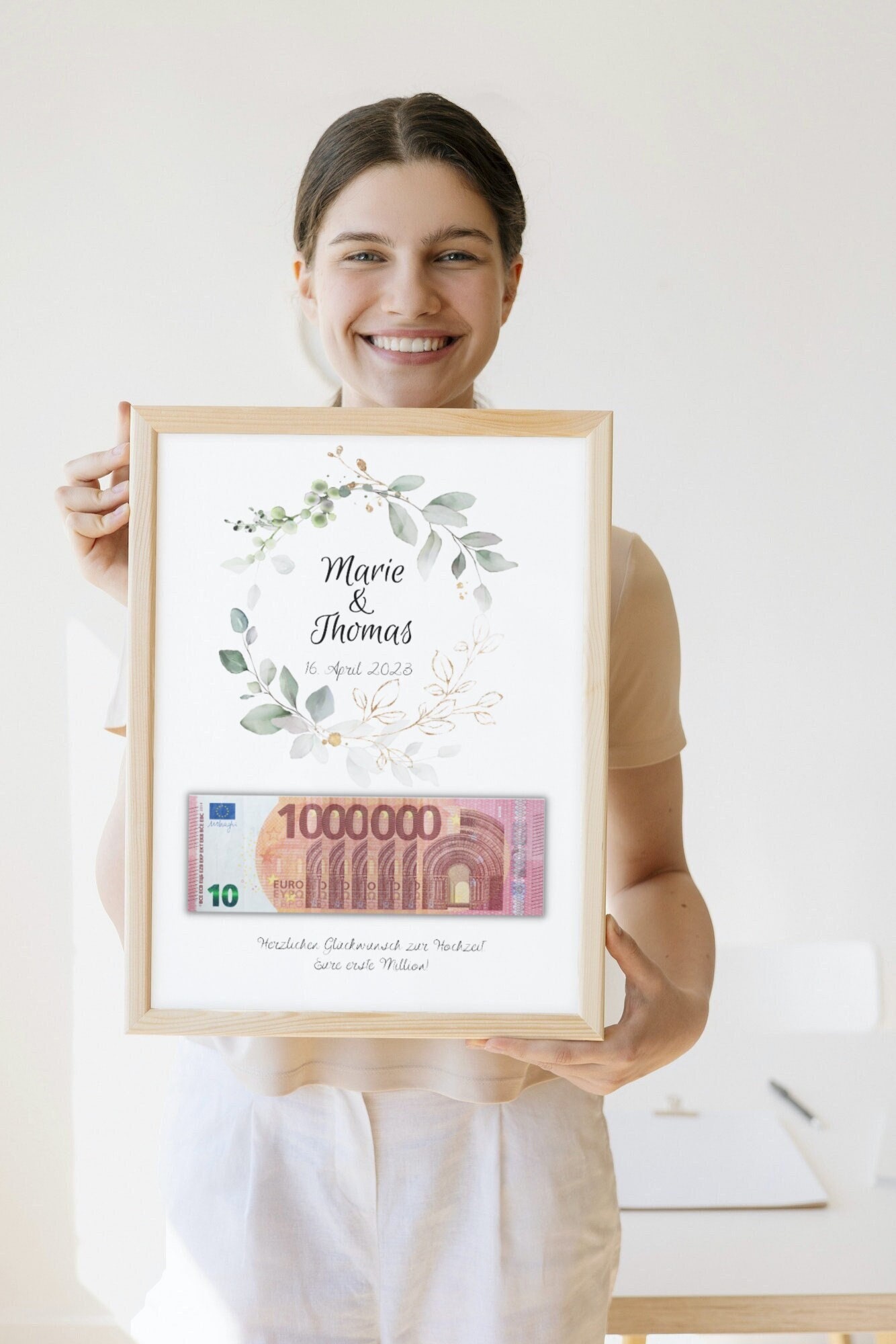 Wedding gift Your first million, personalized, digital download, cash gift for wedding, gift for bride and groom, giving money