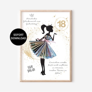Geldgeschenk Geburtstag Gutschein Geld verpacken DIY Geburtstagsgeschenk Mädchen Tochter Geschenkidee Geschenk Idee Frau Sofort Download