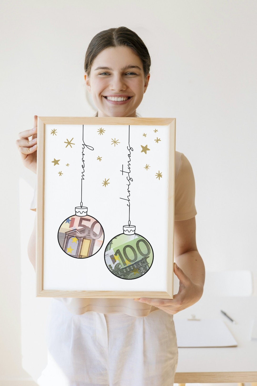 Wrapping Money Gift Christmas Money DIY Gift to Cut Out Etsy