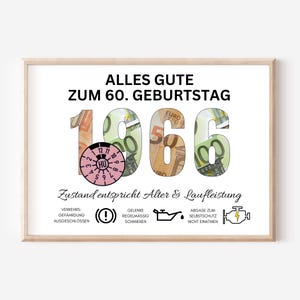 Geldgeschenk 60. Geburtstag Mann Freund Idee 1965 personalisiert Geld Geburtstagsgeschenk DIY Jahrgang Legendär lustig I DIY PDF Download