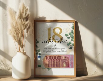 Regalo in denaro per il 18° compleanno, idea regalo con albero