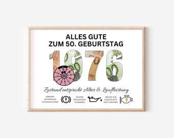 Gepersonaliseerd geldcadeau voor de 50e verjaardag van een man (1975) - Doe-het-zelf geldcadeau, vintage, legendarisch, grappig, doe-het-zelf PDF-download