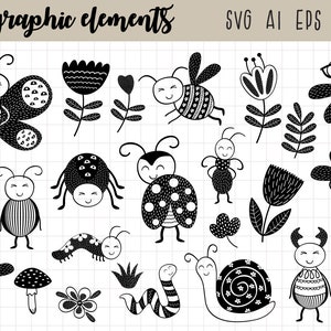 Insects Clipart Collections SVG, Insects SVG Bundle, Insects Svg, Lady ...