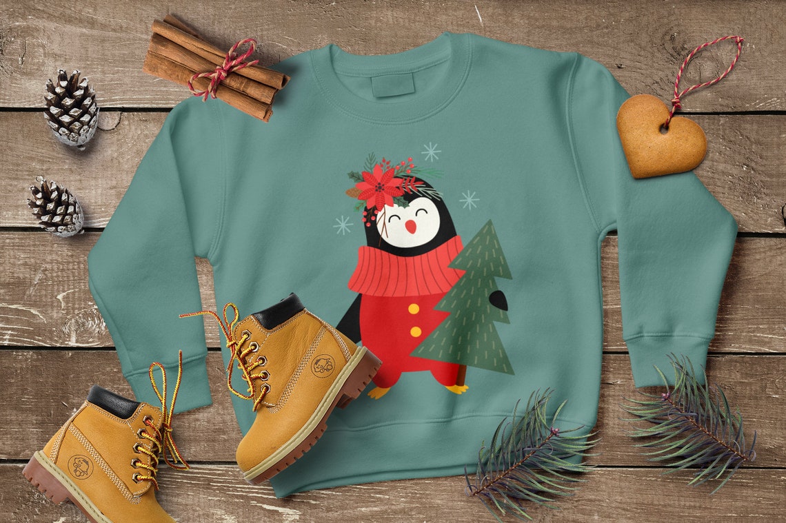 Merry Christmas Animals Clipart Christmas Tree Clipart - Etsy