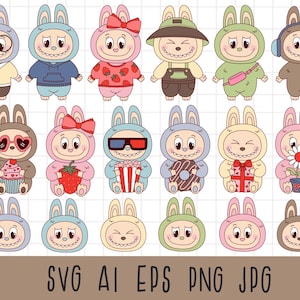 Imágenes prediseñadas de monstruos kawaii, sublimación de monstruos, personajes de monstruos, SVG de animales lindos, muñeco monstruo PNG, monstruo de dibujos animados PNG, diseño original SVG