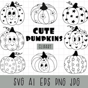 Groovy retro, pumpkin clipart,  Autumn png, Vintage pumpkin png, Groovy Autumn Clipart,  Retro Autumn Clipart, Cute Pumpkin, Groovy fall