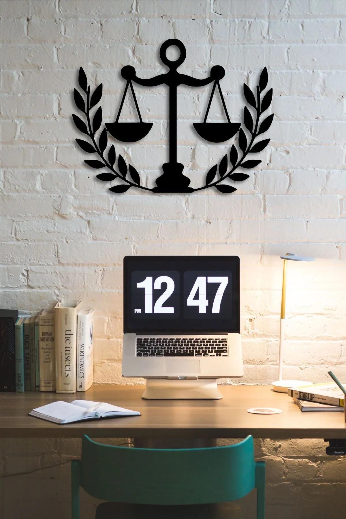 Scales of Justice Metal Wall Decor–elegant and Meaningful Office ...