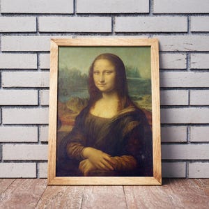 Mona Lisa Wood Frame Wall Decoration,Mona Lisa Picture Wall Decoration,Mona Lisa Wall Decor,Canvas Poster,Home Wall Decor,Mona Lisa Painting