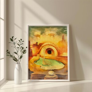 Surrealism and Nature Wall Art - Unique Eye and Swan Abstract Artwork for Modern Home and Office Decoration,Home Gift Surreal Wall Art
