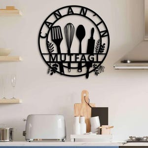 Personalized Metal Kitchen Wall Decor – Special Named Chef Design – Personalized Metal Wall Art, Kitchen Metal Wall Art