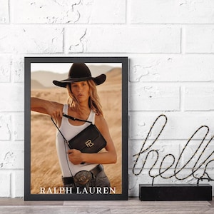 Fashion Magazine Poster, Vintage Fashion Magazine Poster, Retro Fashion Canvas Art, Luxury Fashion Print, Trendy Wall Art, Old Ralph Lauren