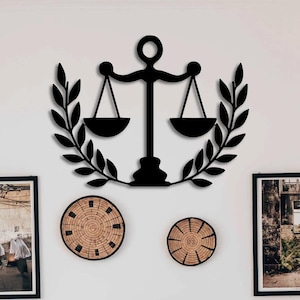 Scales of Justice Metal Wall Decor–Elegant and Meaningful Office Decoration for Law Firms and Attorney Offices,Lawyer Office Decor