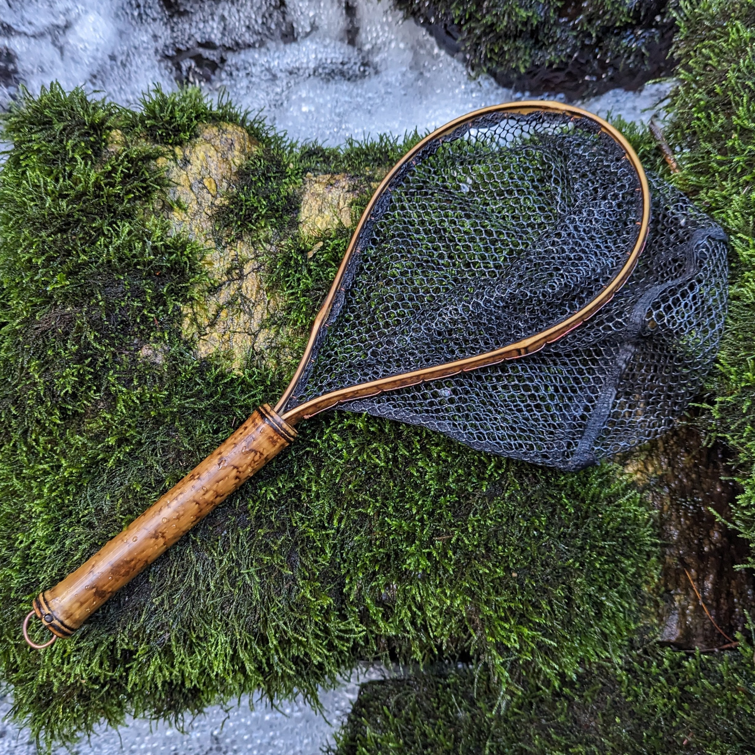 Bamboo & Copper Fly Fishing Net Tether 
