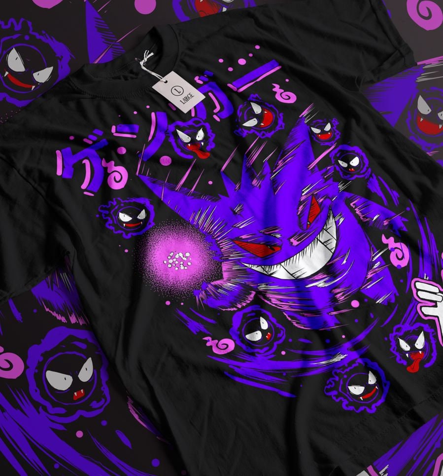 The Mega Ghost Within Gengar Ghastly T-shirt // Shiny Mega -  Israel