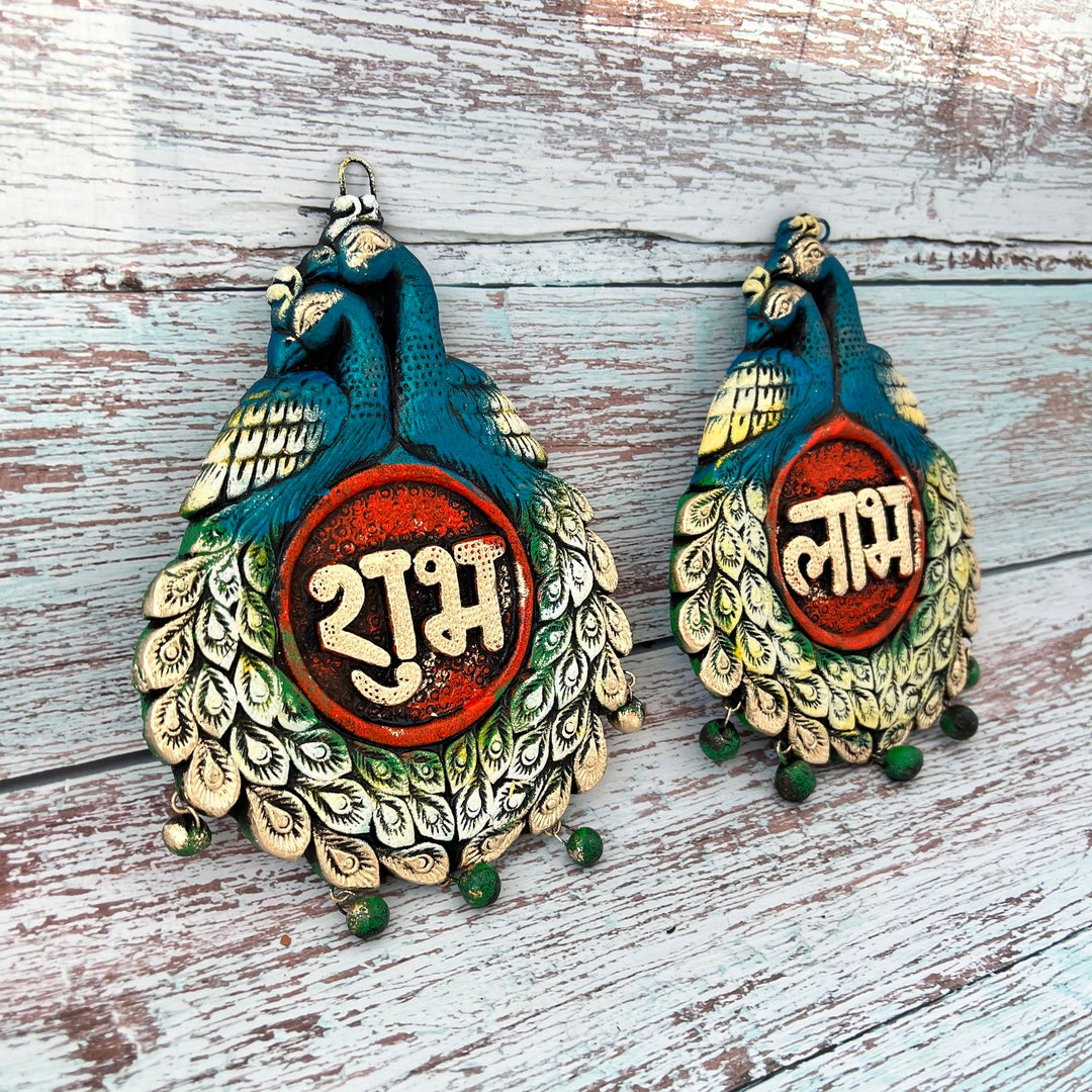 Shubh Labh Handmade Clay Wall Hangings for Diwali Decoration Etsy