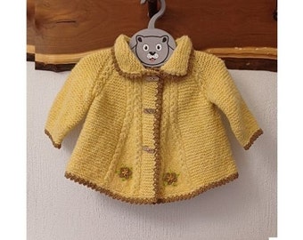Handmade Knitted for Baby Girls |  Adorned with Delicate Flowers |  gift for Birthdays  |  Baby Showers | Grandchildren gift idea|