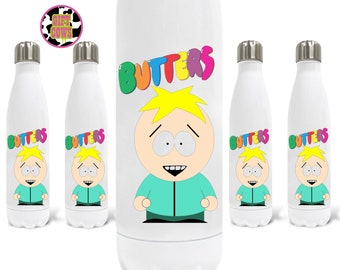 Gift Reusable Water Bottle 500ml Butters! Tik Tok Craze Funny, Perfect For Some One That loves South Park More Characters Available