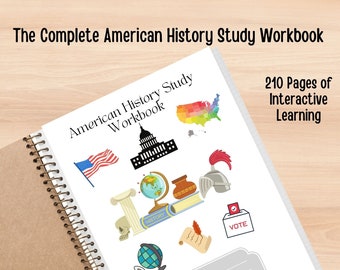 Mega Bundle Livre occupé sur l'histoire américaine, enseignement à domicile, classeur d'apprentissage préscolaire, cahier d'exercices d'étude interactif, unité d'histoire, étude à domicile pour enfants