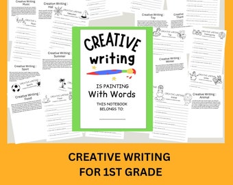 Kindergarten 1st Grade Learning Bundle Creative Writing Practice Sentence Creation Homeschool Resources Introduction to Creative Writing