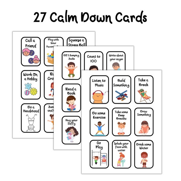 Calm Down Corner Bundle for Kids  Cool Down Printable Parent Resource Calming Tools Emotional Regulation Kids Managing Feelings School