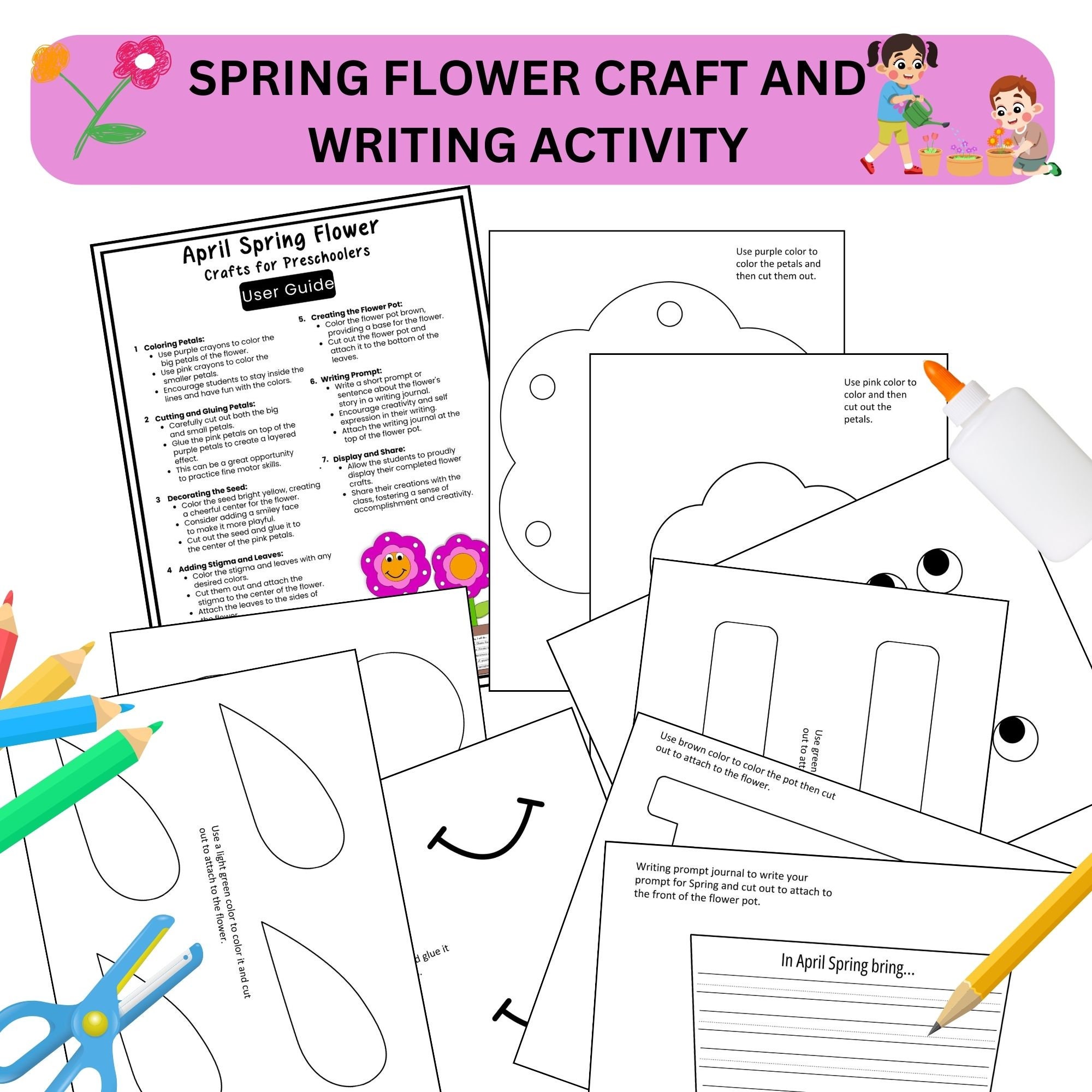 Spring Craft Activity Spring Preschool Worksheets Toddlers Montessori ...