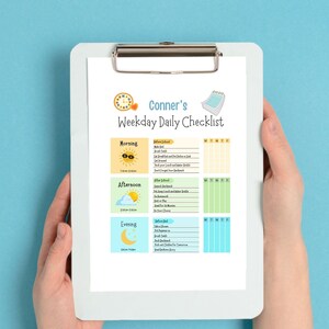 Editable Chore Chart for Multiple Kids Daily Checklist Template for ...