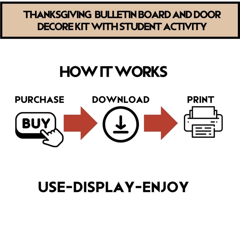 Modern Thanksgiving Bulletin Board Kit Fall Theme Easy Holiday