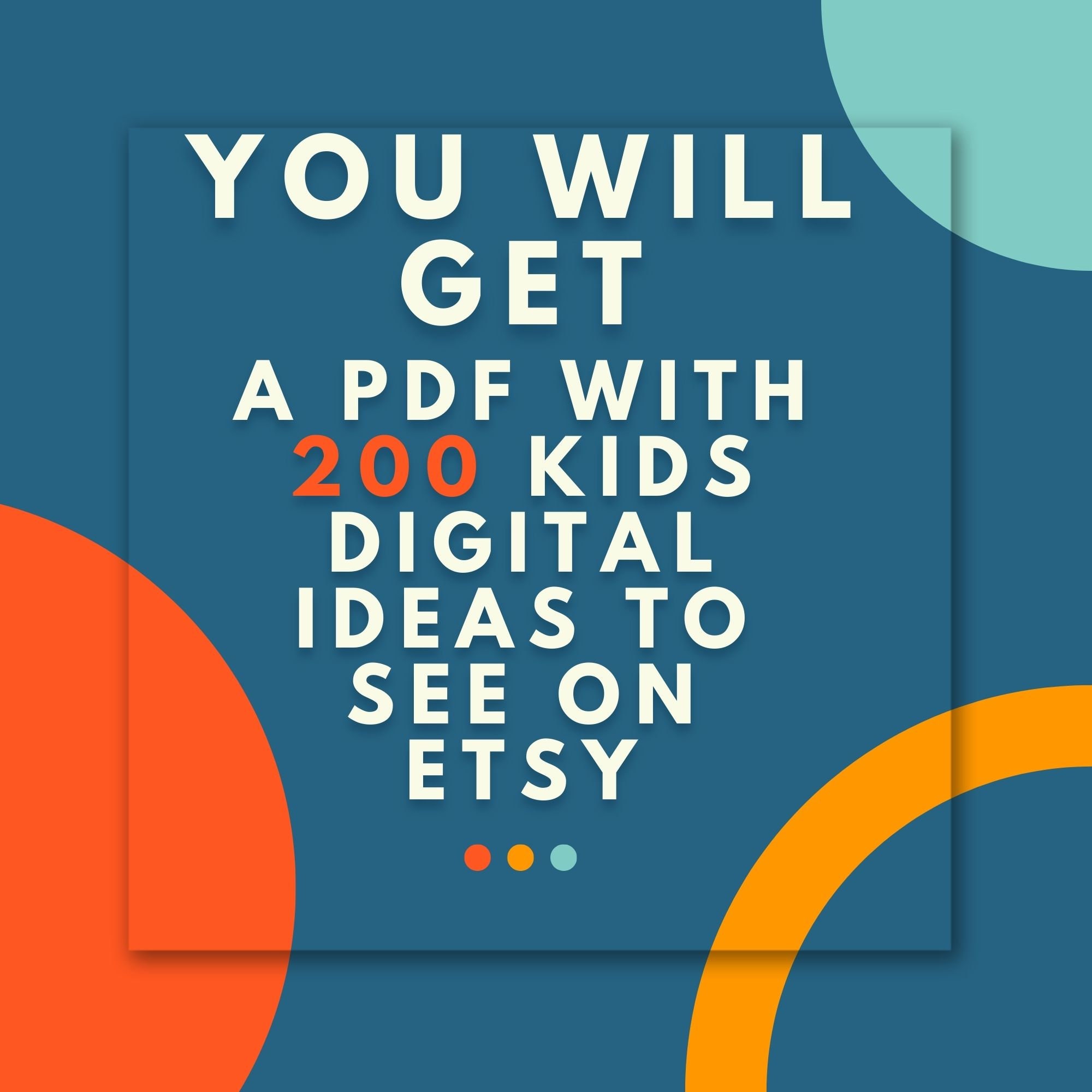 Etsy Digital Product Ideas 200 Kids Digital Product Ideas to Sell on