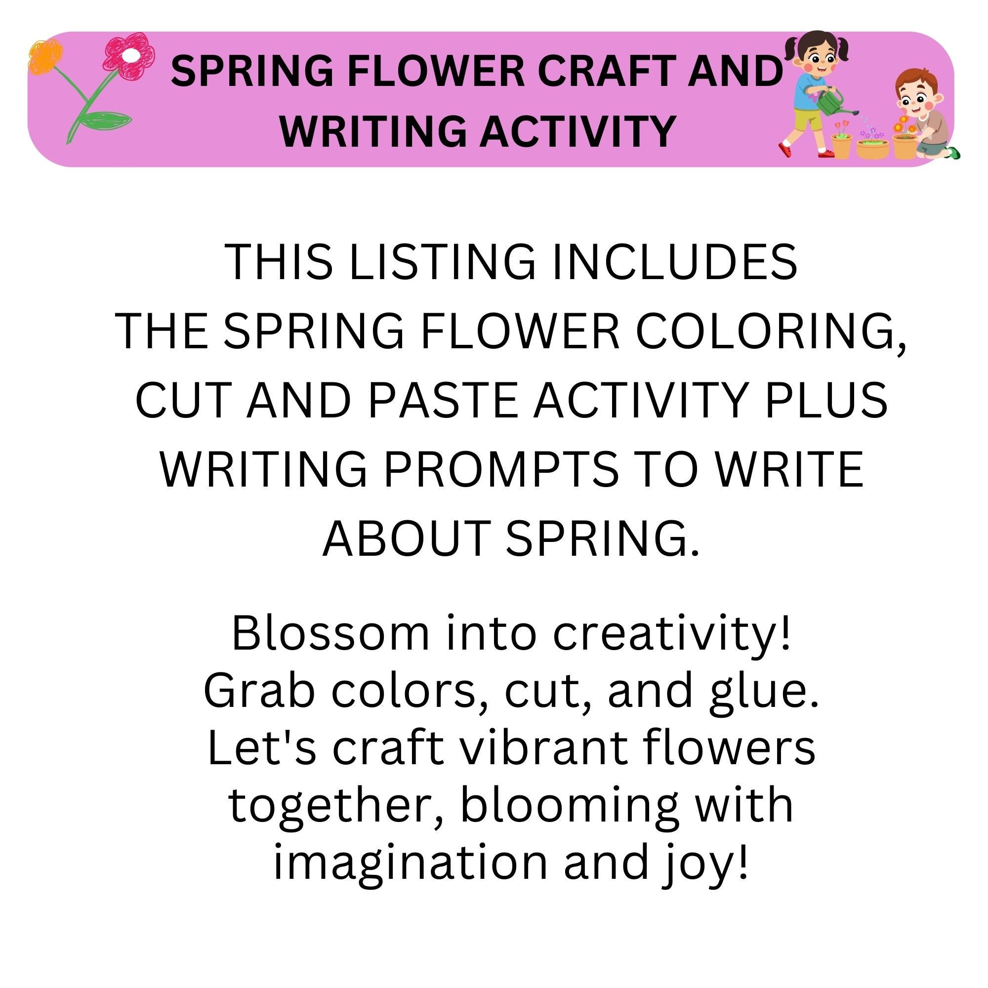 Spring Craft Activity Spring Preschool Worksheets Toddlers Montessori ...