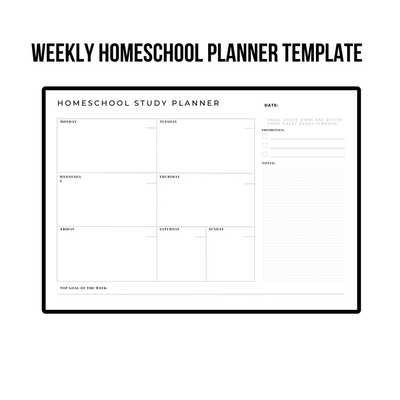 Homeschool Planner BUNDLE Printable Homeschool planner pages Lesson Planner, Report Card Template Kids Homeschool Planner Editable Weekly image 2