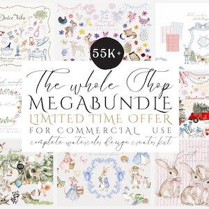 Plus de 55 000 cliparts pour toute la boutique - Licence commerciale illimitée - Accès à vie - Megabundle de cliparts - Bundle PNG - téléchargement numérique instantané