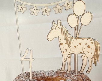 Caketopper horse with balloon horse friends birthday
