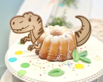 Cake Topper Dino, Children's Party Cake Topper Dino T-Rex, Birthday Decoration Cake Dinosaur