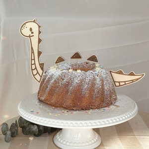 Caketopper Dino Dinosaurier , Kuchenstecker aus Holz, individuelles Geschenk