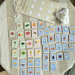 Wooden shopping list with realistic food images | realistic accessories for play shops or supermarkets image 4