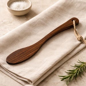 Walnut Spreader, Solid Butter Knife with Food Safe Finish