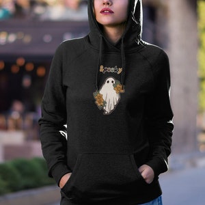 Halloween Hooded Sweatshirt, Spooky, Halloween Hoodie, Ghost Hoodie, Fall Apparel, Halloween Apparel