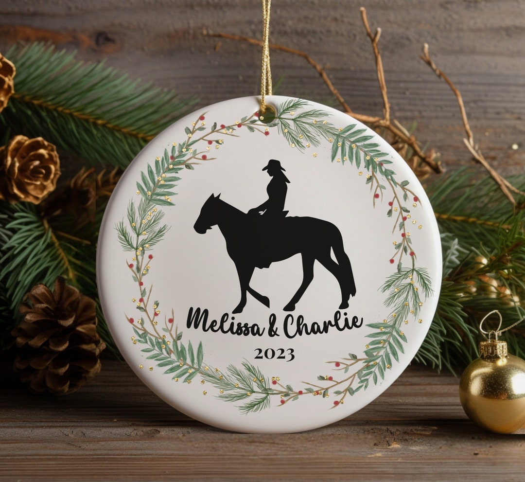 Personalized Horse and Rider Christmas Ornament, Gift for Equestrians ...