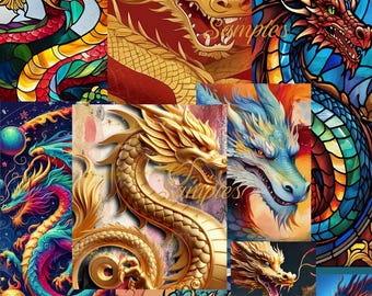 20 Protection and Prosperity Dragons - Hi Res 300dpi Cellphone Wallpapers