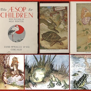 450 kinderfabels en fantasieillustraties - Vintage Aesop, Grimm en Hans Christian Anderson