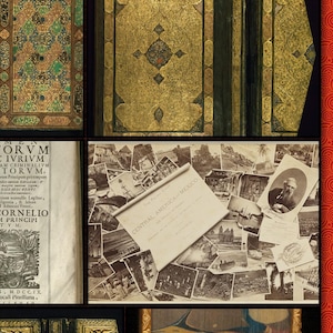 May include: A collage of four images showing different book covers. The top left image shows a book cover with a green and gold design. The top right image shows a book cover with a gold and black design. The bottom left image shows a book cover with a black and gold design. The bottom right image shows a book cover with a blue and gold design.