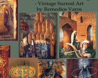 37 Printable Art/Sketchbook Journal Pages for A5 Journal Notebooks - Vintage Surreal Art